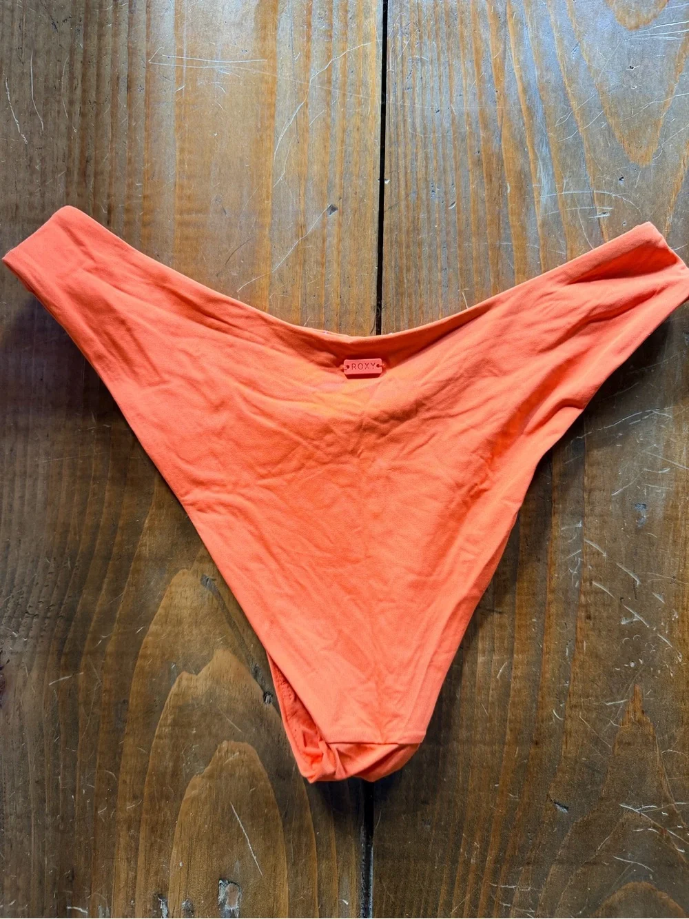 Roxy classic cheeky bikini bottoms coral orange S - Picture 5 of 5
